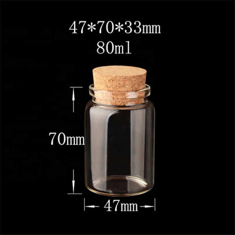 High Quality Glass Test Tube Jars Glass Test Tube Bottle 25x150 With a Lid Cork Stoppers