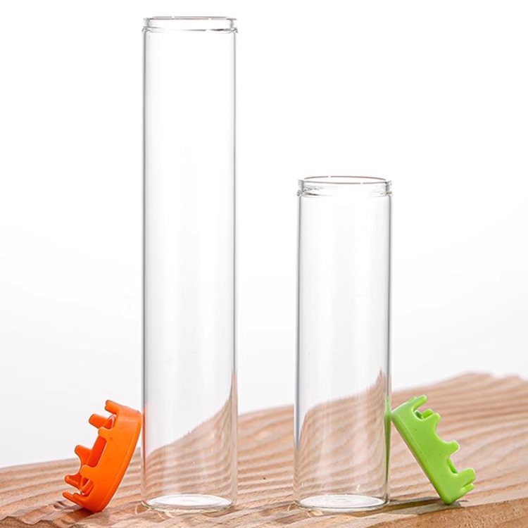 Mini Paint Pot Silicone & Glass Container 5 6 8 10 15 20 25 30 40 50 60 80 100 ml Drip Top Jars With Dripping Silicone Lid