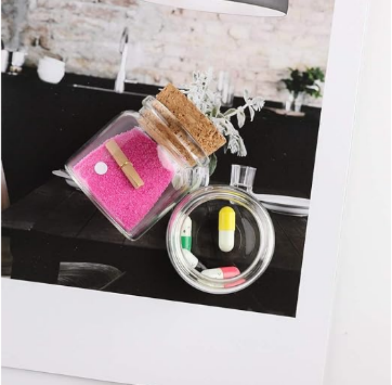 57 Diameter Clear Cork Glass Tube 80ml 200ml 380ml 550ml Glass Jars With Corks Wide Mouth Craft Containers Transparent Vials