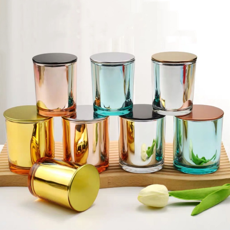 Cheap Candle Cup 220ml 315ml 430ml Glass Candle Holders Color Candle Jar