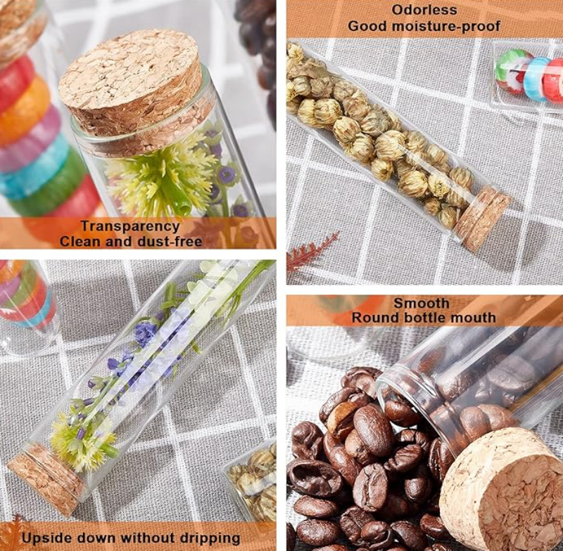 Cork Bottle 100ml Glass Vials Large Test Tube With Cork Stopper 47mm Bottle Diameter