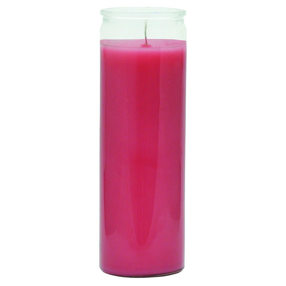 Recyclable Holy Death Santa Muerte 7 Day Candle White Unscented Carton Easter Paraffin Wax Glass Candle Relighting Candle Jar