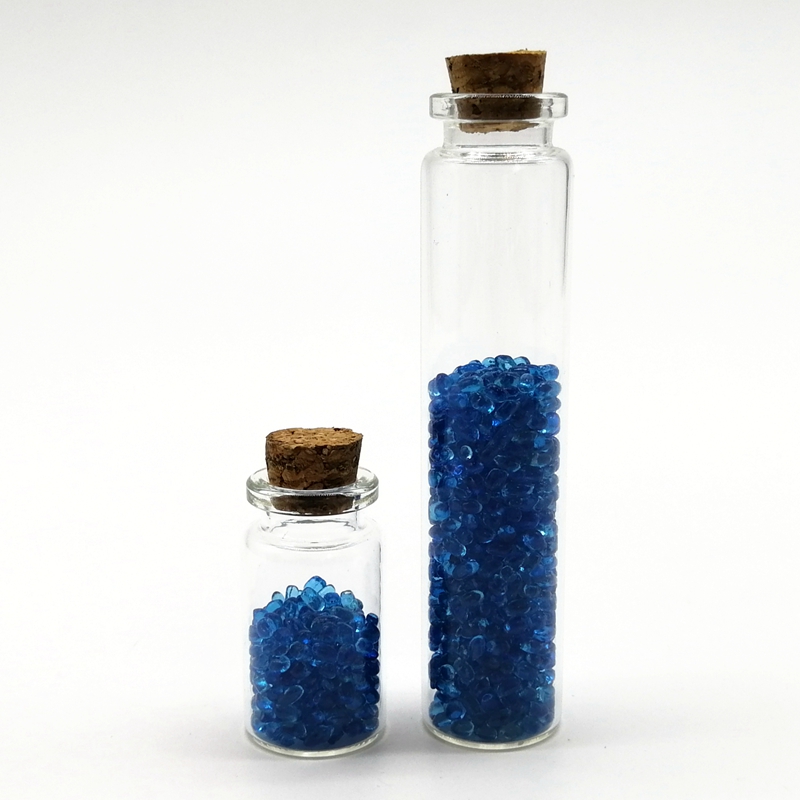 Round Flat Bottom Glass Test Tube Borosilicate Glass 3.3 Test Tubes With Cork Stopper glass jar
