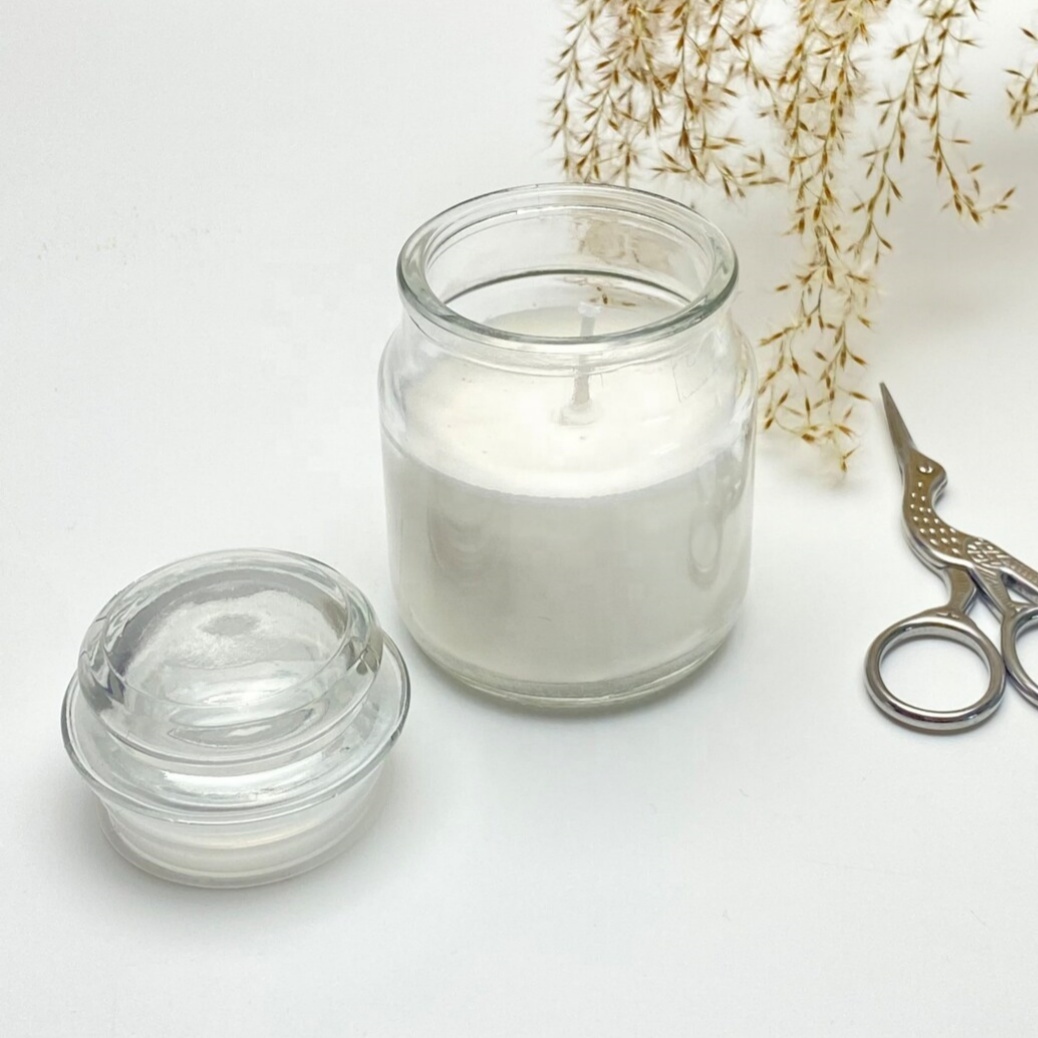 Luxury Wholesale Empty 3.5oz 5oz 10oz 18oz 24oz Matte White Frosted Glass Candle Jar With Lids and Boxes