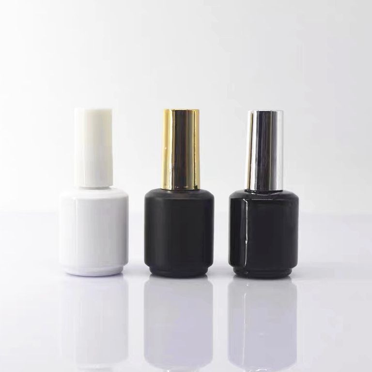 Cosmetic Packaging Fancy 5ML 10ML 15ML Empty Luxury Clear Glass Nail Polish Bottle With Brush