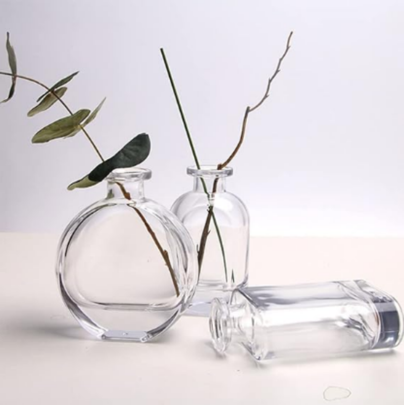 Empty Reed Diffuser Clear Glass Aromatherapy Scented Bottle Flacon Daromatherapie Elegant Classic