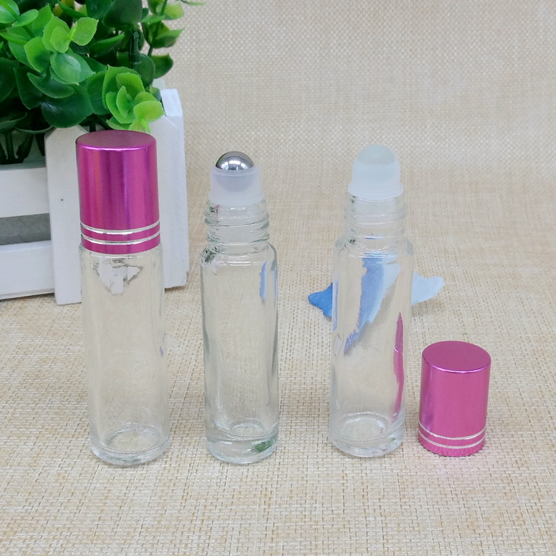 10ml Wholesale Custom Roll on Glass Bottle 5ml 10ml Amber Roller Bottle With Stainless Roller 8 ml