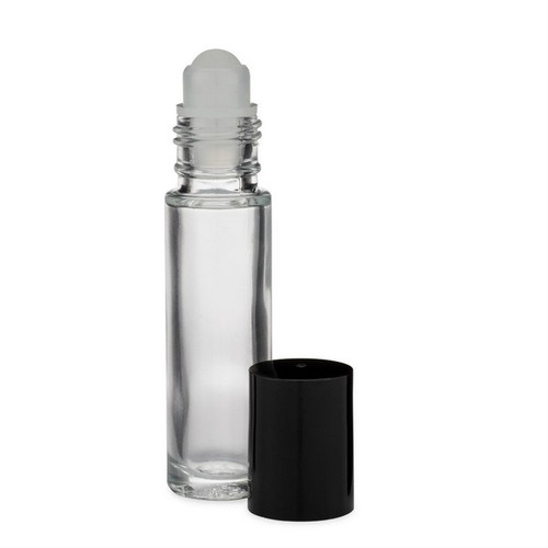 Frosted Matte Black 4ml 6ml 8ml 10ml Perfume Essential Oil Glass Roll on Bottle With Aluminum Cap and Steel Roller Ball