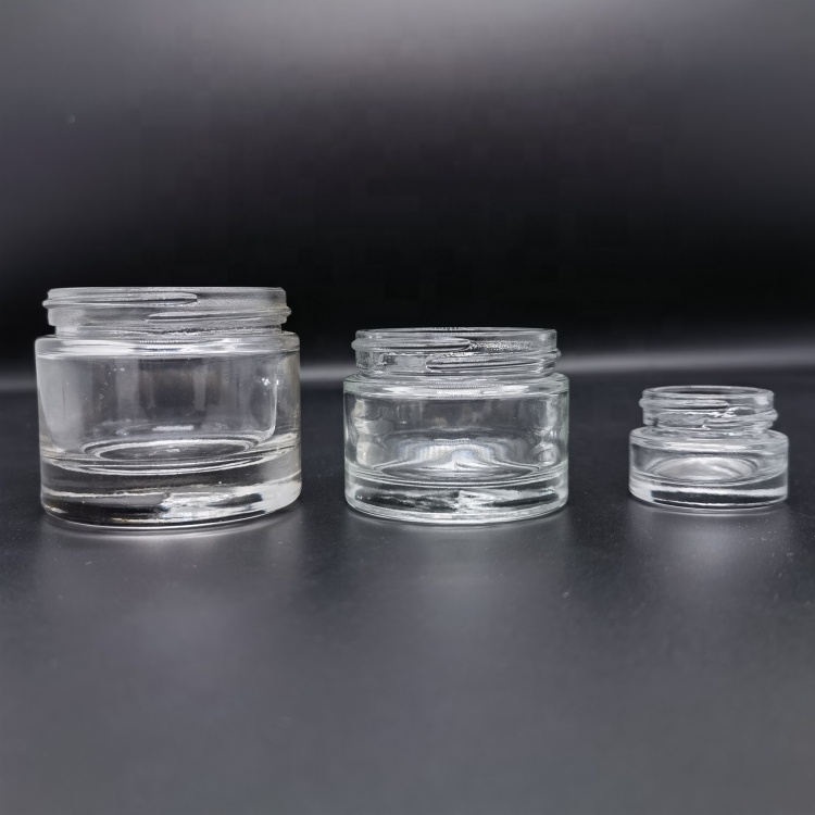Luxury 1oz 2oz Glass Empty Cosmetic Cream Bottle Green Packaging Face Cream Powder Jars for Eye Cream Perfume Skin Care