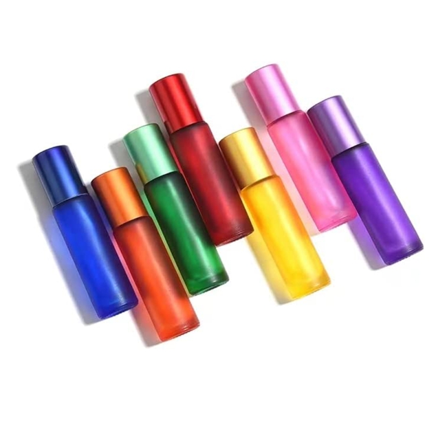 10 Ml Small Y Oung Living Perfume Roll-on Bottle 10ml Frosted Matte Black Crystal Essential Oil Roller Ball Roll on Glass Bottle
