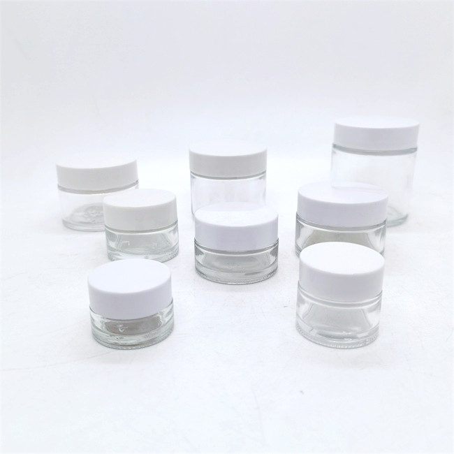Skincare Serum Glass Cosmetic Empty Cream Packaging 5g 10g 15g 20g 30g 50g 80g 100g Frosted Cosmetic Container Jar With Lids