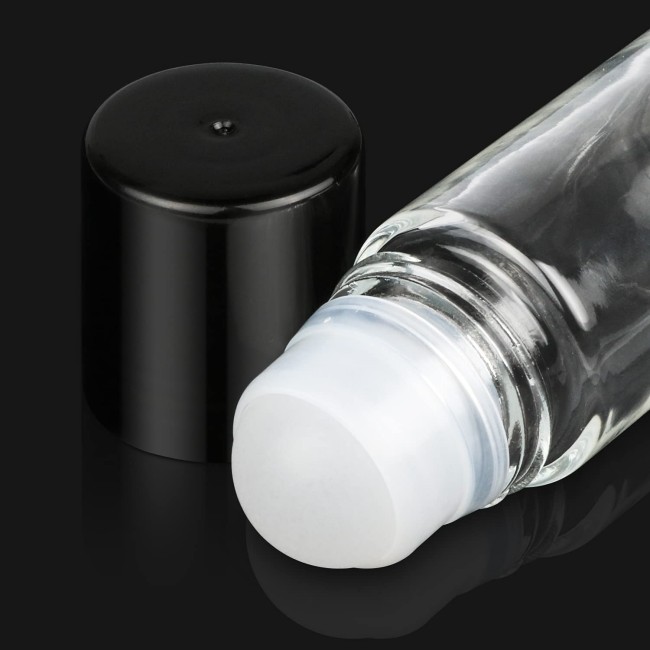 30ml 1oz Empty Deodorant Big Plastic Roll on Bottle Glass Roller Bottle With Plastic Ball Big Essential Oil Roll on Bottle