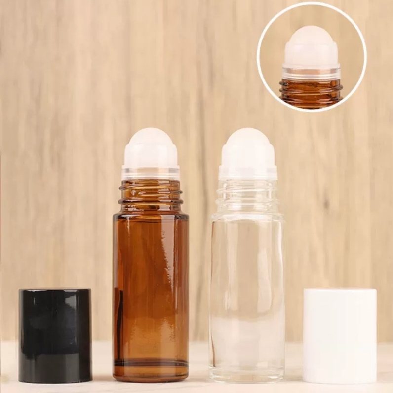 30ml 1oz 50ml 1.7oz Empty Glass Transparent clear Amber Perfume Bottles With Extra Roller Balls for  Perfume Cosmetic Oils