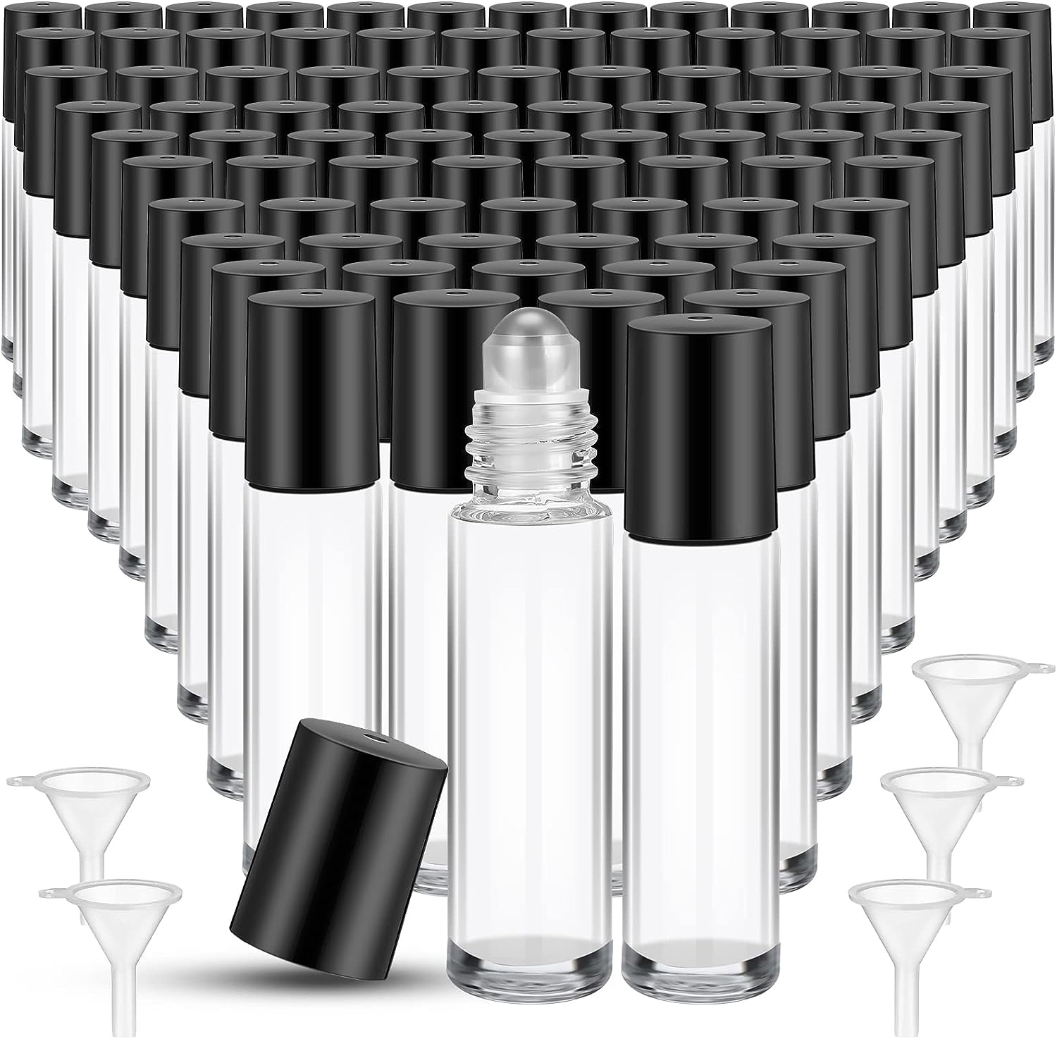 10ml Glass Roll on Bottle Clear Essential Oil Perfume for Cosmetic Use for Serum and Eye Drop Custom Logo Available