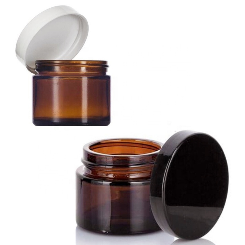 Cosmetics Cream Glass Jar Face Cream 50ml Cosmetic Jar Glass Packaging Round Frosted Bottle Quality Customized 5g 10g 15g 20g