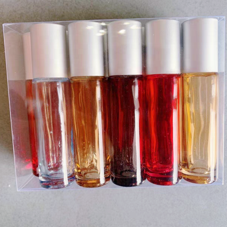 10ml Essential Oil Roller Bottle 5ml Glass Oil Roll on Bottles with Paper Box Carton for Cosmetic Packaging