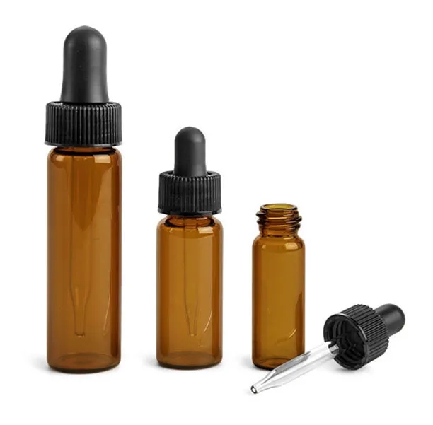 50ml Glass Vial Ball Perfume Roll on Bottle Container Vial Clear Glass Vial Bottle Essential Oil Packaging With Black Lid