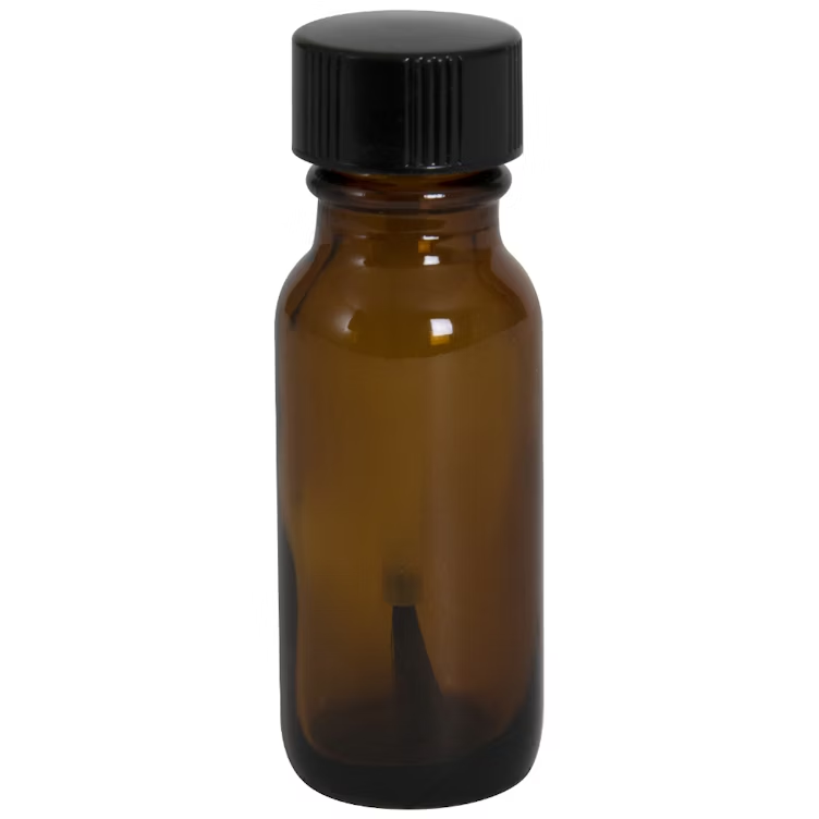 Wholesale Empty 5ml 10ml 15ml 20ml 30ml Amber Essential Oil Glass Bottle With Anti-theft Cap Cosmetic Nail Polish Bottle glass bottle