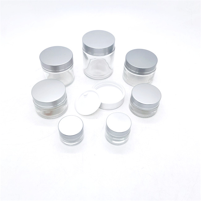 Wholesale 20 50 100 g Frosted Luxury Custom Fancy 30 ml Cosmetic Cream Glass Jars With Lid Factory Price