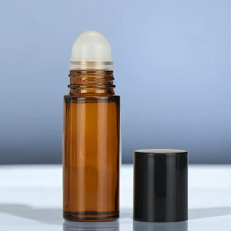 Wholesale Empty 30ml 50ml 1oz Clear Amber Brown Essential Oil Roller Bottle Deodorant Glass Roll on Bottle