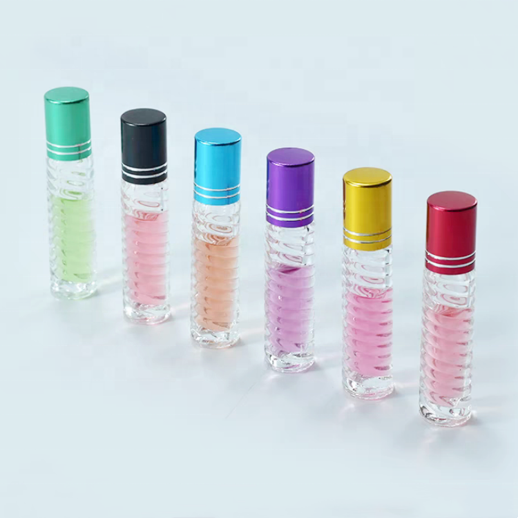 5ml 10ml Round Roll on Glass Bottle with Glass Roller and Aluminum Roller Cap