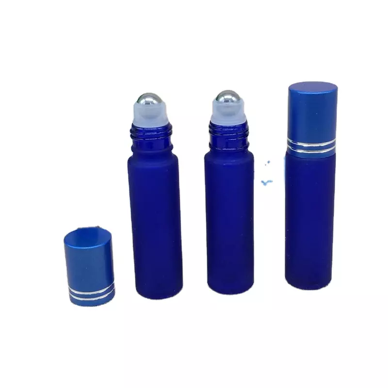 Wholesale Round Glass Luxury Light Travel Portable 5 Ml 10 Ml Essential Oil Roll on Bottle