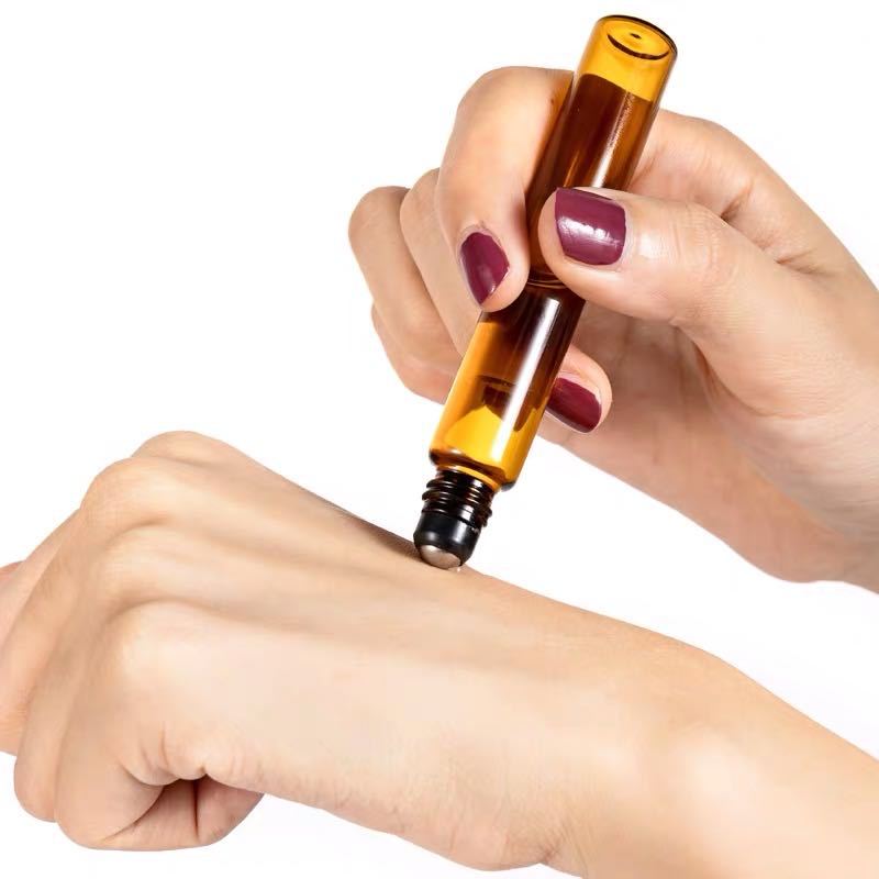 2ml 3ml 5ml 10ml Amber Glass Bottle Botellas for Perfume Essential Oils Cosmetic Jars Empty Roller Bal on Bottles glass jar glass bottle