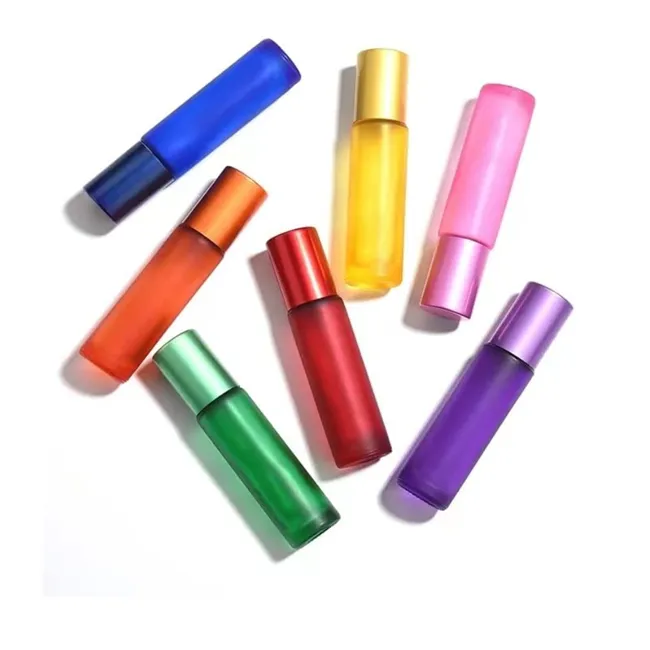 Free Sample Wholesale Spot 5ml Roll on Bottle Glass Clear Essential Oil Portable Bottle Empty Perfume Cosmetic Packaging Bottle