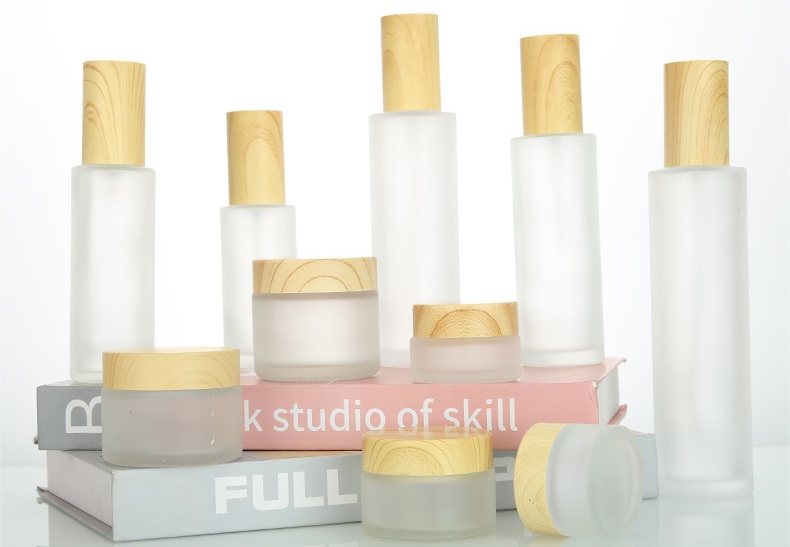 Elevate your cosmetic brand with frosted glass bottles