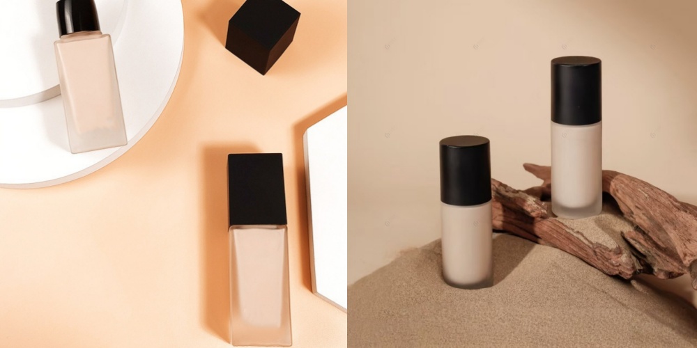 30ml Glass Bottle With Cap Press Pump Foundation Bottle Isolation Cream Lotions Packaging Bottle