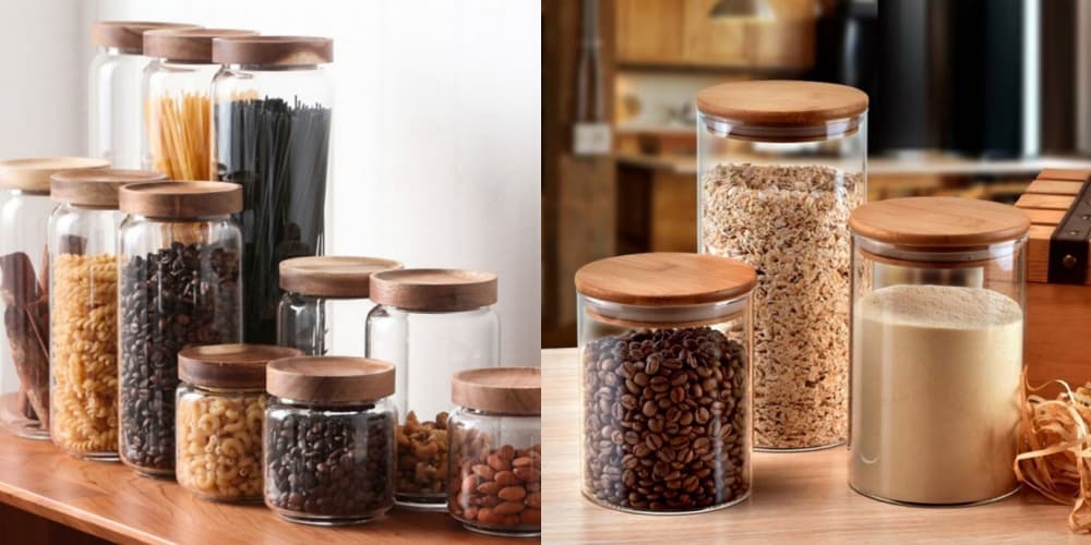 Wood Grain Cap Glass Cosmetic Packaging Set 15g 30g 50g Face Cream Jar 60ml 80ml 100ml 120ml Toner Serum Bottle